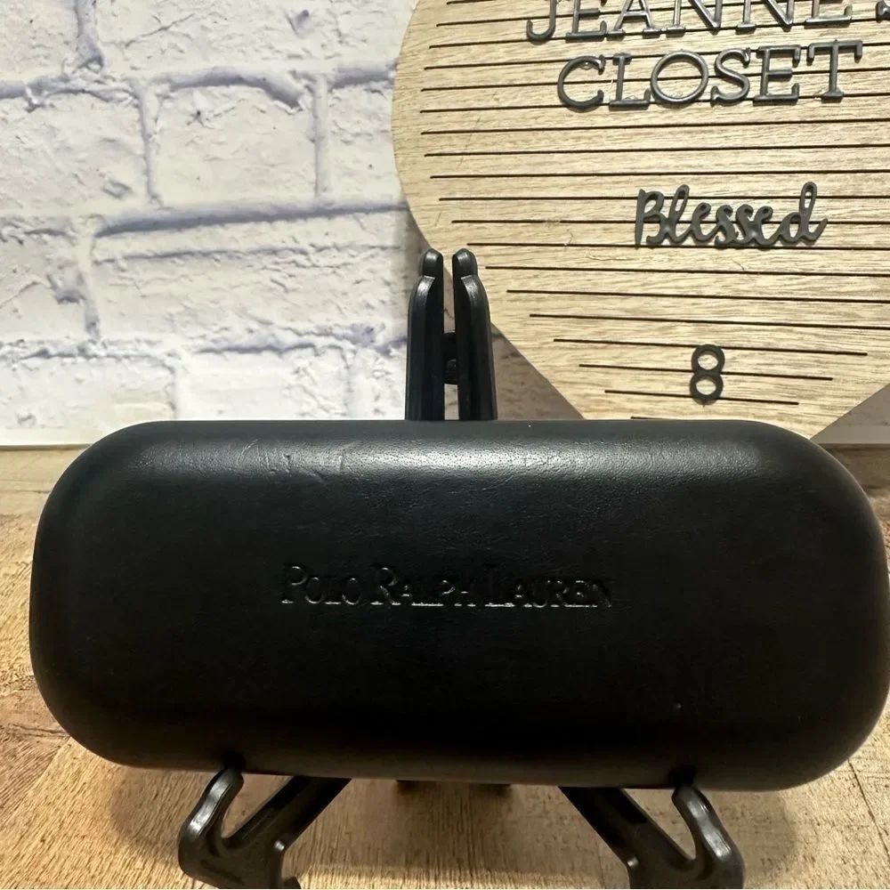 Polo Ralph Lauren Eyeglasses Case Hard Shell Protective Travel Carrier Black.